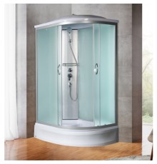 Душевая кабина МОНОМАХ  90/70/24 МЗ  L 90х70 стекла с рисунком, профиль хром матовый