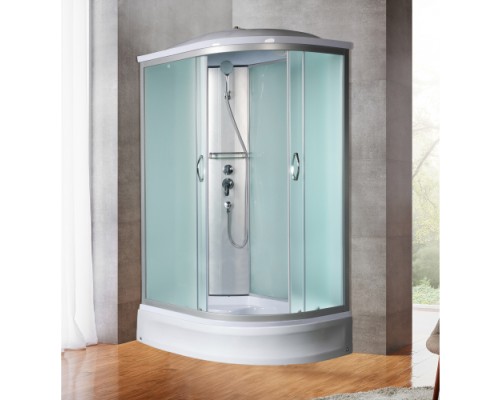 Душевая кабина МОНОМАХ  90/80/24 МЗ L 90х80 стекла с рисунком, профиль хром 