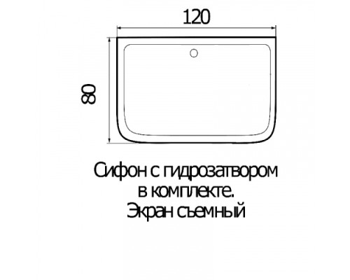 Душевой поддон Wemor 120*80*24 10000000259 Прямоугольная