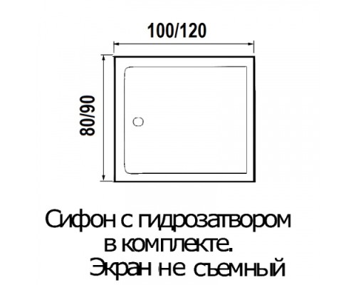 Душевой поддон Wemor 100*80*15 10000001902 Прямоугольная