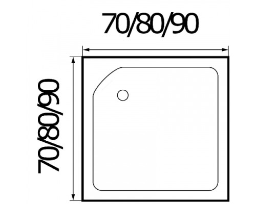 Душевой поддон Wemor 80*80*24 10000002254 Квадрат