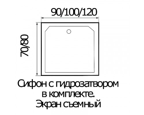 Душевой поддон Wemor 90*70*24 10000002268 Прямоугольная