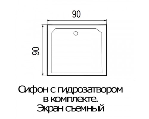 Душевой поддон Wemor 90*90*38 10000002983 Квадрат