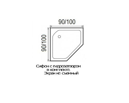 Душевой поддон Wemor 90*90*15 10000003089 Пятиугольная