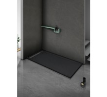 Душевой поддон WeltWasser TRS 14080 STONE-BL Черный 1400х800х30 мм + cифон