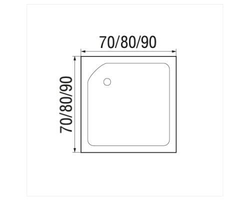 Поддон душевой квадратный RIVER WEMOR  70/24 S 700*700*240 мм