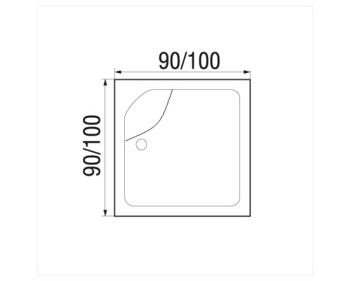 Душевой поддон Wemor 100*100*41 10000006111 Квадрат
