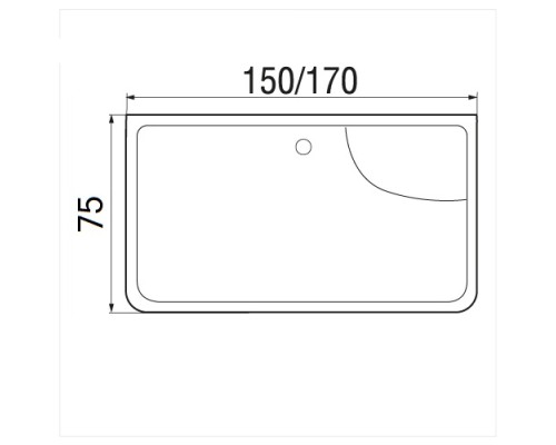 Акриловая ванна Wemor 150x75 S 10000006116 Белая