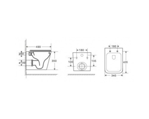 Weltwasser GELBACH 041 MT-BL Унитаз подвесной черный матовый 