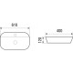 WW ELBACH 2203 Раковина подвесная 610х400х120