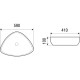 WW ELBACH 1131 Раковина подвесная 590х410х100