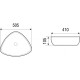 WW ELBACH 1133 Раковина подвесная 505х410х105