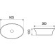 WW ELBACH 1132 Раковина подвесная 605х360х120