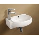 Раковина подвесная WeltWasser WW AISBACH 5011-L 430x430x140 фаянс белый глянец