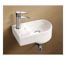 Умывальник подвесной Weltwasser WW AISBACH 5014 L 410х270х130 белый глянец, левый