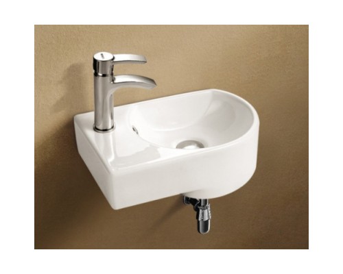Раковина подвесная WeltWasser WW AISBACH 5014-L 410x410x130 фаянс белый глянец Раковина подвесная WeltWasser WW AISBACH 5014-L 410x410x130 фаянс белый глянец