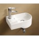 Раковина подвесная WeltWasser WW AISBACH 5014-L 410x410x130 фаянс белый глянец