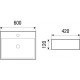 Раковина накладная WeltWasser WWELBACH 2173 MB600x420x120 санфаянс матовая черная