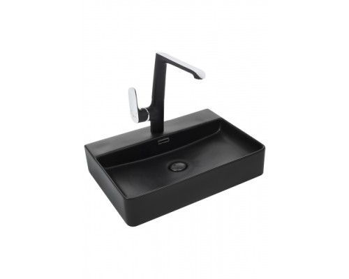 Раковина накладная WeltWasser WWELBACH 2173 MB600x420x120 санфаянс матовая черная Раковина накладная WeltWasser WWELBACH 2173 MB600x420x120 санфаянс матовая черная