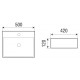 Раковина накладная WeltWasser WWELBACH 21733 MB500x420x120 санфаянс матовая черная