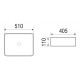 Раковина накладная WeltWasser WWELBACH 2178 MB510x405x110 санфаянс матовая черная