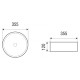 Раковина накладная WeltWasser WWELBACH 3134 MBL355x355x120 санфаянс матовая голубая
