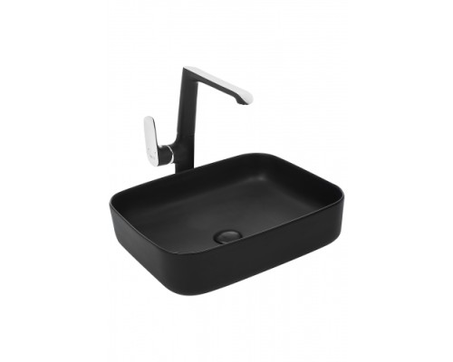 Раковина накладная WeltWasser WWELBACH 2195 MB500x390x140 санфаянс матовая черная Раковина накладная WeltWasser WWELBACH 2195 MB500x390x140 санфаянс матовая черная