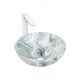 Раковина накладная WeltWasser WWELBACH 3003 M814400x400x145 санфаянс мрамор белая с голубым и серым