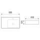 Раковина накладная WeltWasser WWELBACH 2223 R605x430x125 санфаянс белый глянец