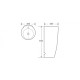Раковина напольная WeltWasser WW LEERBACH 3838 GL-WT 380x380x830 санфаянс белый глянец