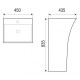 Раковина напольная WeltWasser WW LEERBACH 4543 GL-WT 450x435x835 санфаянс белый глянец