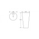 Раковина напольная WeltWasser WW LEERBACH 4242 GL-WT 420x420x830 санфаянс белый глянец