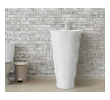 Раковина напольная Weltwasser LEERBACH 4242 GL-WT 420x420x830 санфаянс белый глянец