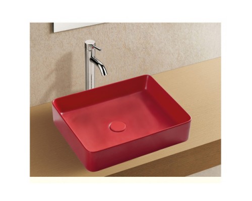 Раковина накладная WeltWasser WWELBACH 2195 MR500x390x140 санфаянс матовая красная Раковина накладная WeltWasser WWELBACH 2195 MR500x390x140 санфаянс матовая красная
