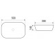 Раковина накладная WeltWasser WWELBACH M2195 WG500x390x140 санфаянс белая зеленая