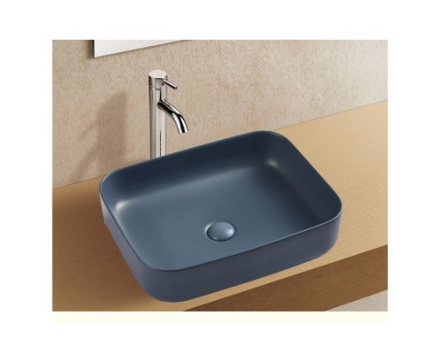 Раковина накладная WeltWasser WWELBACH 2195 MNB500x390x140 санфаянс матовая синяя Раковина накладная WeltWasser WWELBACH 2195 MNB500x390x140 санфаянс матовая синяя