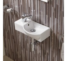 Умывальник подвесной Weltwasser WW AISBACH 7940 GL-WT L   400х220х120 белый глянец, левый