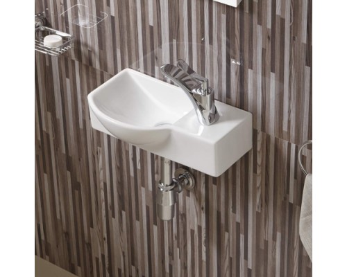 Раковина подвесная WeltWasser WW AISBACH 7940 GL-WT R 400x220x120 санфаянс белый глянец Раковина подвесная WeltWasser WW AISBACH 7940 GL-WT R 400x220x120 санфаянс белый глянец