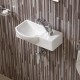 Раковина подвесная WeltWasser WW AISBACH 7940 GL-WT R 400x220x120 санфаянс белый глянец