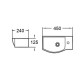 Раковина подвесная WeltWasser WW AISBACH 7945 GL-WT R450x240x125 санфаянс белый глянец