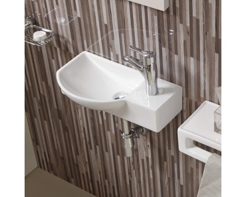Раковина подвесная WeltWasser WW AISBACH 7950 GL-WT R505x235x125 санфаянс белый глянец Раковина подвесная WeltWasser WW AISBACH 7950 GL-WT R505x235x125 санфаянс белый глянец