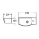 Раковина подвесная WeltWasser WW AISBACH 7950 GL-WT R505x235x125 санфаянс белый глянец