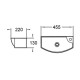 Раковина подвесная WeltWasser WW AISBACH 7946 GL-WT R455x220x130 санфаянс белый глянец