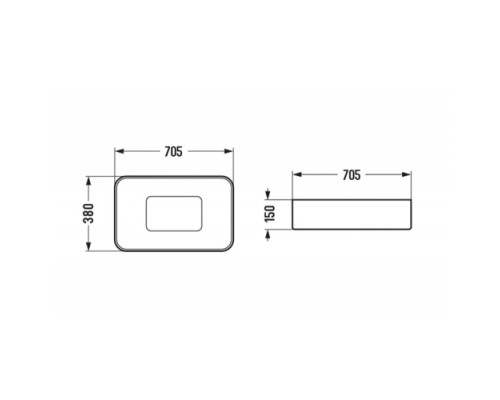 Раковина накладная WeltWasser WW ELBACH 78575-70 GL-WT 705x380x150 санфаянс белый глянец Раковина накладная WeltWasser WW ELBACH 78575-70 GL-WT 705x380x150 санфаянс белый глянец