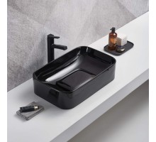 Умывальник накладной Weltwasser  
ELBACH 78575-60 MT-BL  610x380x150 черный матовый