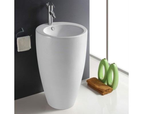 Раковина напольная WeltWasser WW LEERBACH 4949 GL-WT 490x490x820 санфаянс белый глянец Раковина напольная WeltWasser WW LEERBACH 4949 GL-WT 490x490x820 санфаянс белый глянец