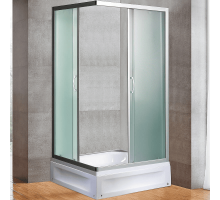 Душевое ограждение River Morava XL 100/80/24 MT с поддоном стекло матовое, профиль хром