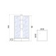 Душевая кабина River QUADRO Б/К 80х80 без крыши, матовое стекло, профиль хром матовый