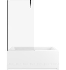 3.21063.BBA INFINITY 3, На борт ванны, 8мм, 800(815-825мм) прозр. 8мм,черный браш (323855)