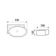 Раковина подвесная WeltWasser WW AISBACH 5011-L 430х290х140 фаянс белый глянец